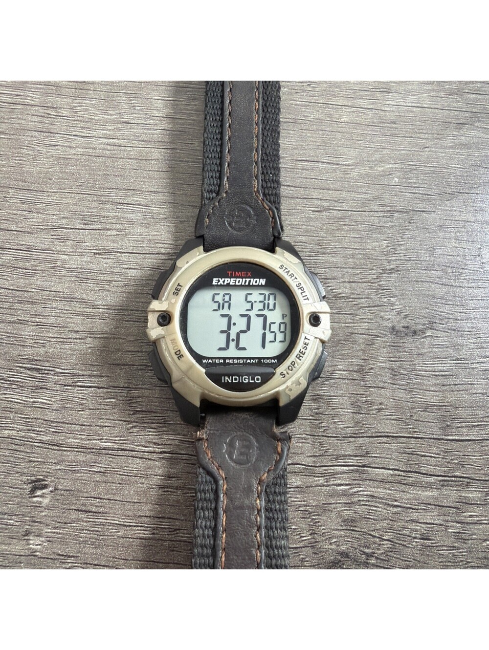 TIMEX Expedition Mens 334 Indiglo 100M WR 40mm 8.5" Wristwatch WORKS